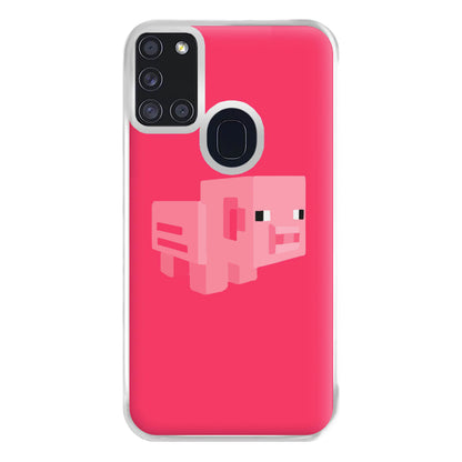 Mining Pig Phone Case for Galaxy A21s