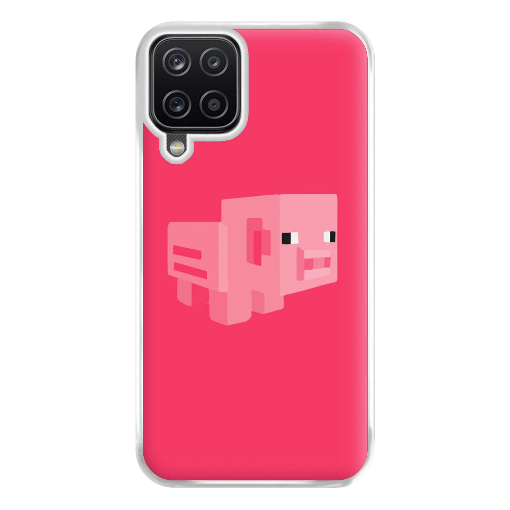 Mining Pig Phone Case for Galaxy A12