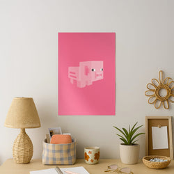 Mining Pig Art Print