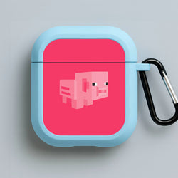 Mining Pig Blue AirPods Case