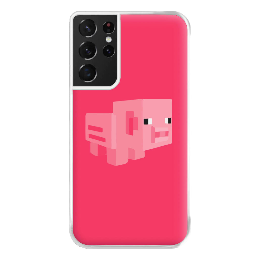 Mining Pig Phone Case for Galaxy S21 Ultra