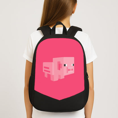 Mining Pig Large School Bag