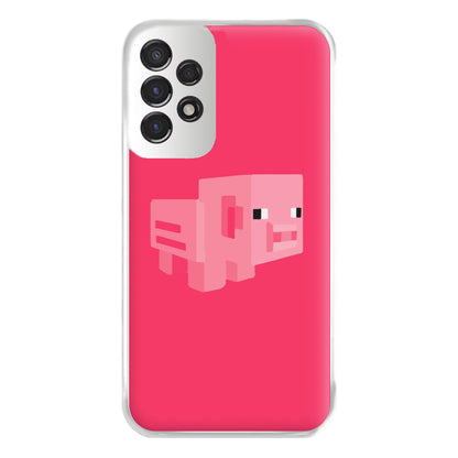 Mining Pig Phone Case for Galaxy A53