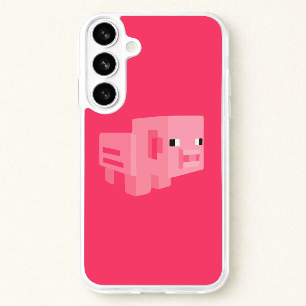 Mining Pig Phone Case for Galaxy S26 Plus