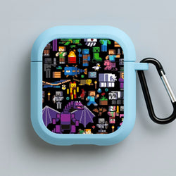 Mining Collage Blue AirPods Case