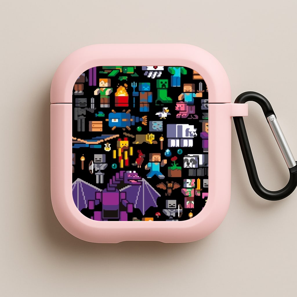 Mining Collage Pink AirPods Case
