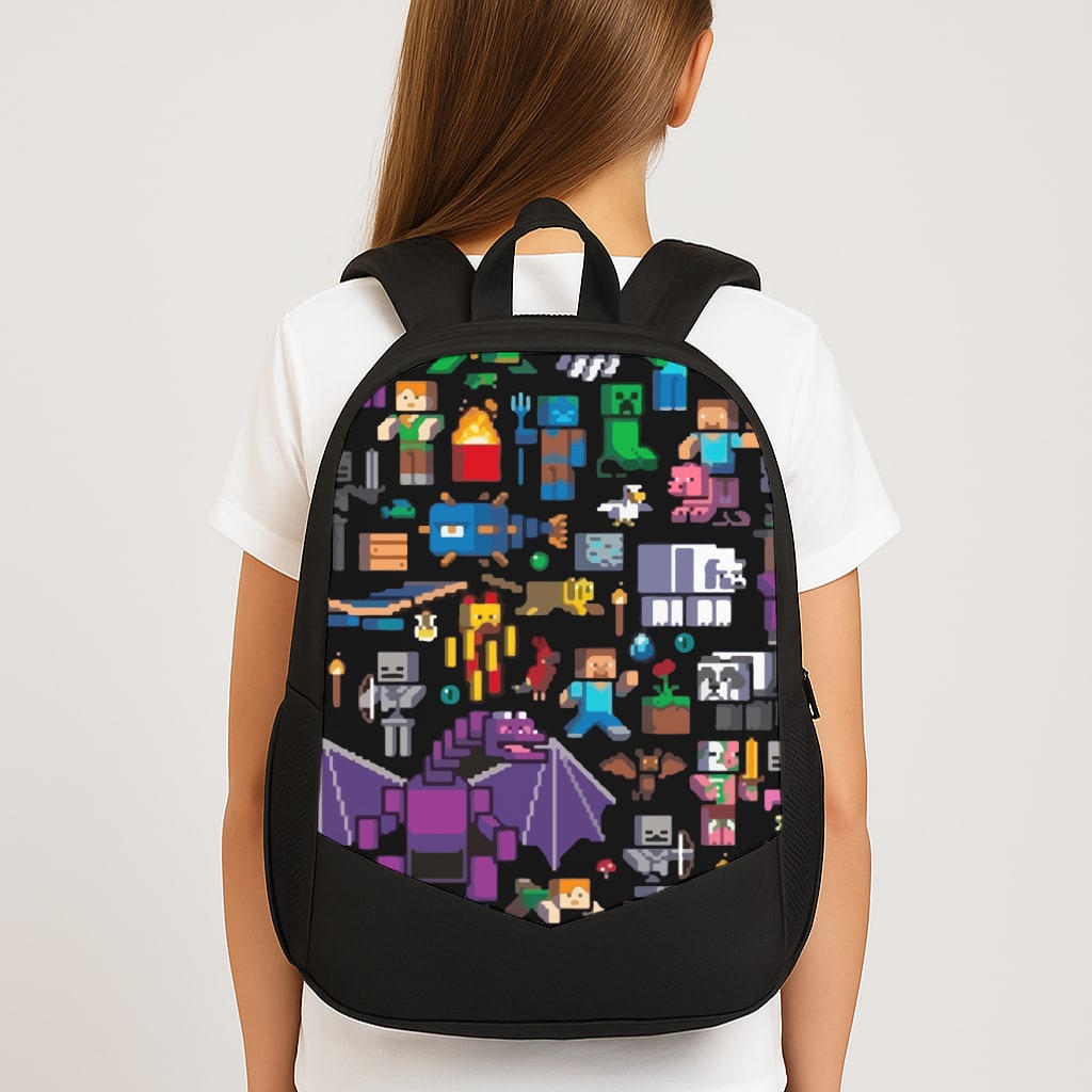 Mining Collage Large School Bag