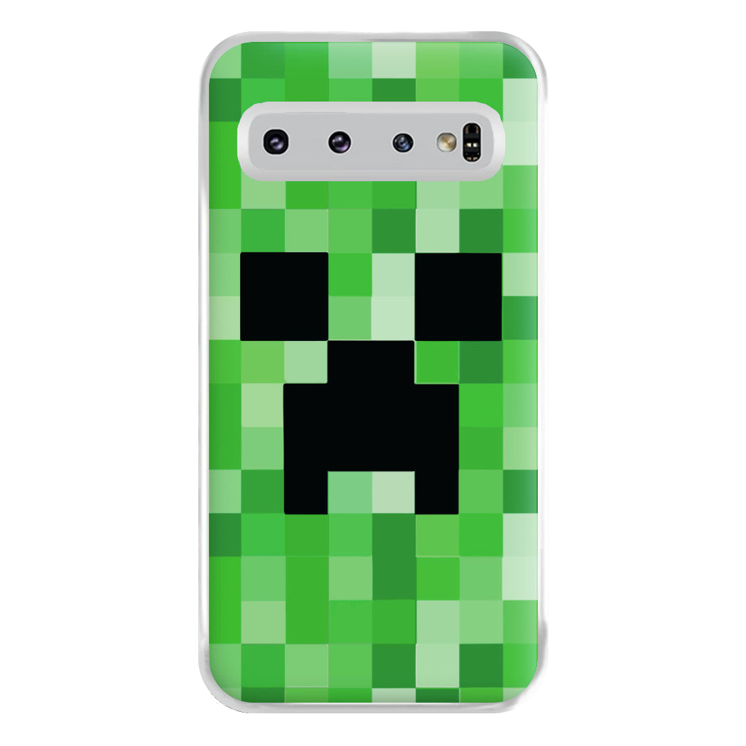 Creeper Face - Mining Phone Case for Galaxy S10 Plus