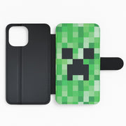 Creeper Face - Mining Flip / Wallet Phone Case 2