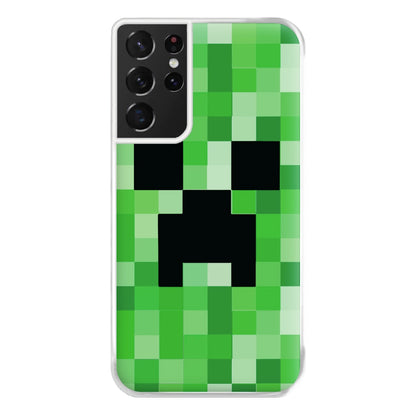 Creeper Face - Mining Phone Case for Galaxy S21 Ultra