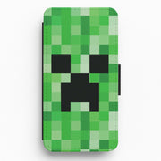 Creeper Face - Mining Flip / Wallet Phone Case 1