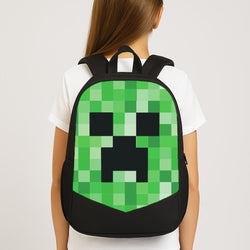 Creeper Face - Mining Large School Bag