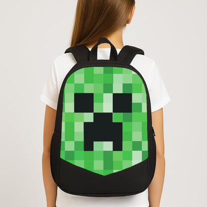 Creeper Face - Mining Large School Bag