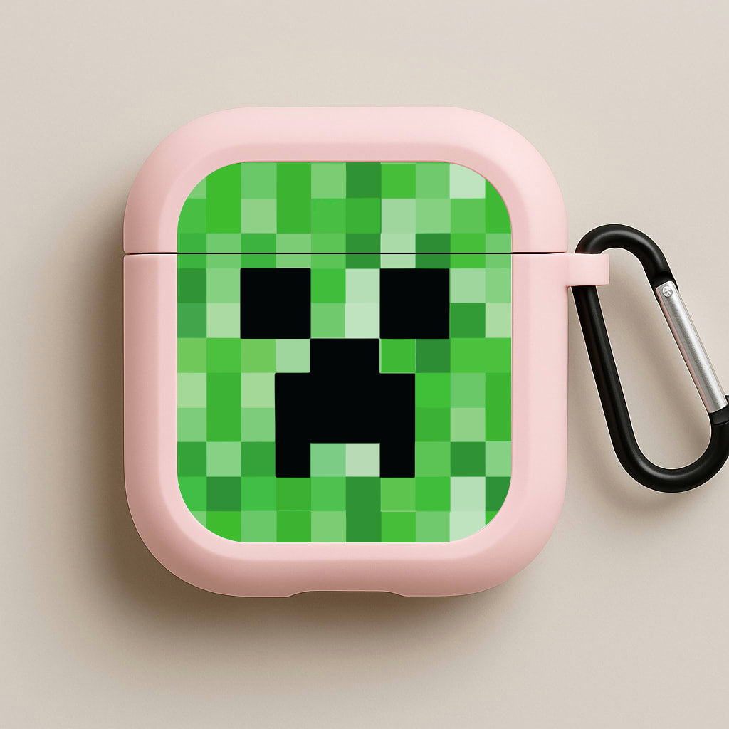Creeper Face - Mining Pink AirPods Case