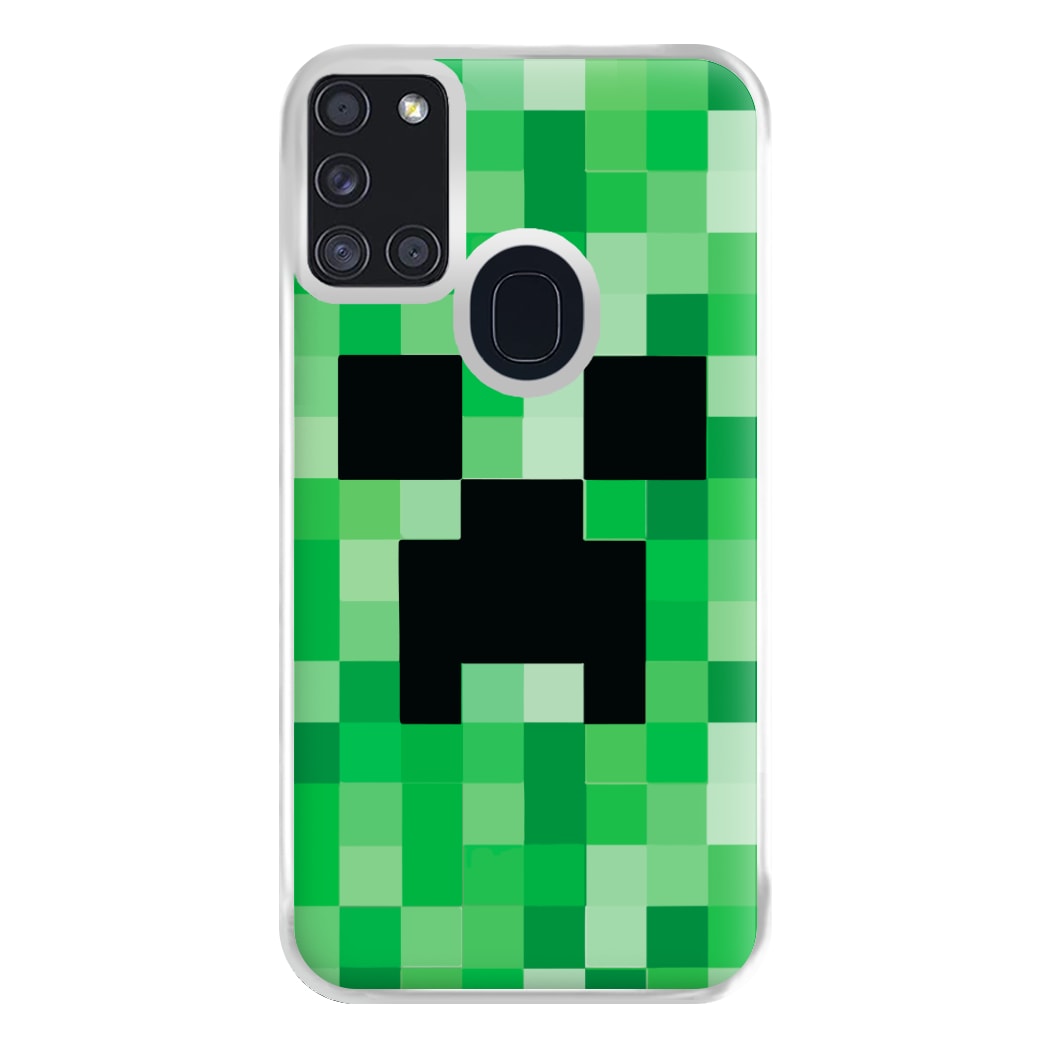 Creeper Face - Mining Phone Case for Galaxy A21s