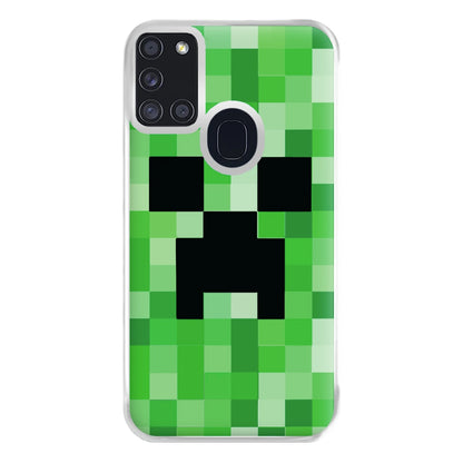 Creeper Face - Mining Phone Case for Galaxy A21s