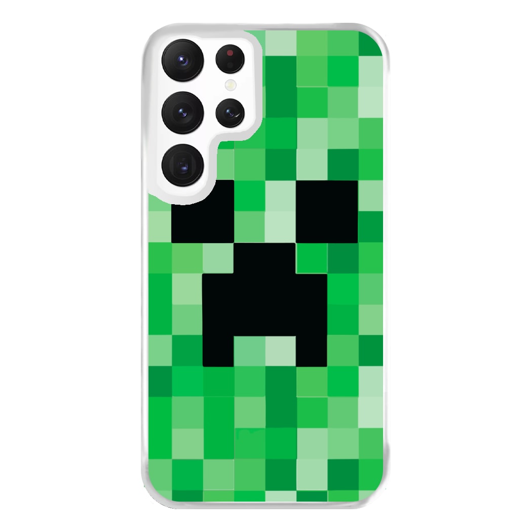 Creeper Face - Mining Phone Case for Galaxy S22 Ultra