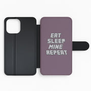 Eat Sleep Mine Repeat Flip / Wallet Phone Case 2
