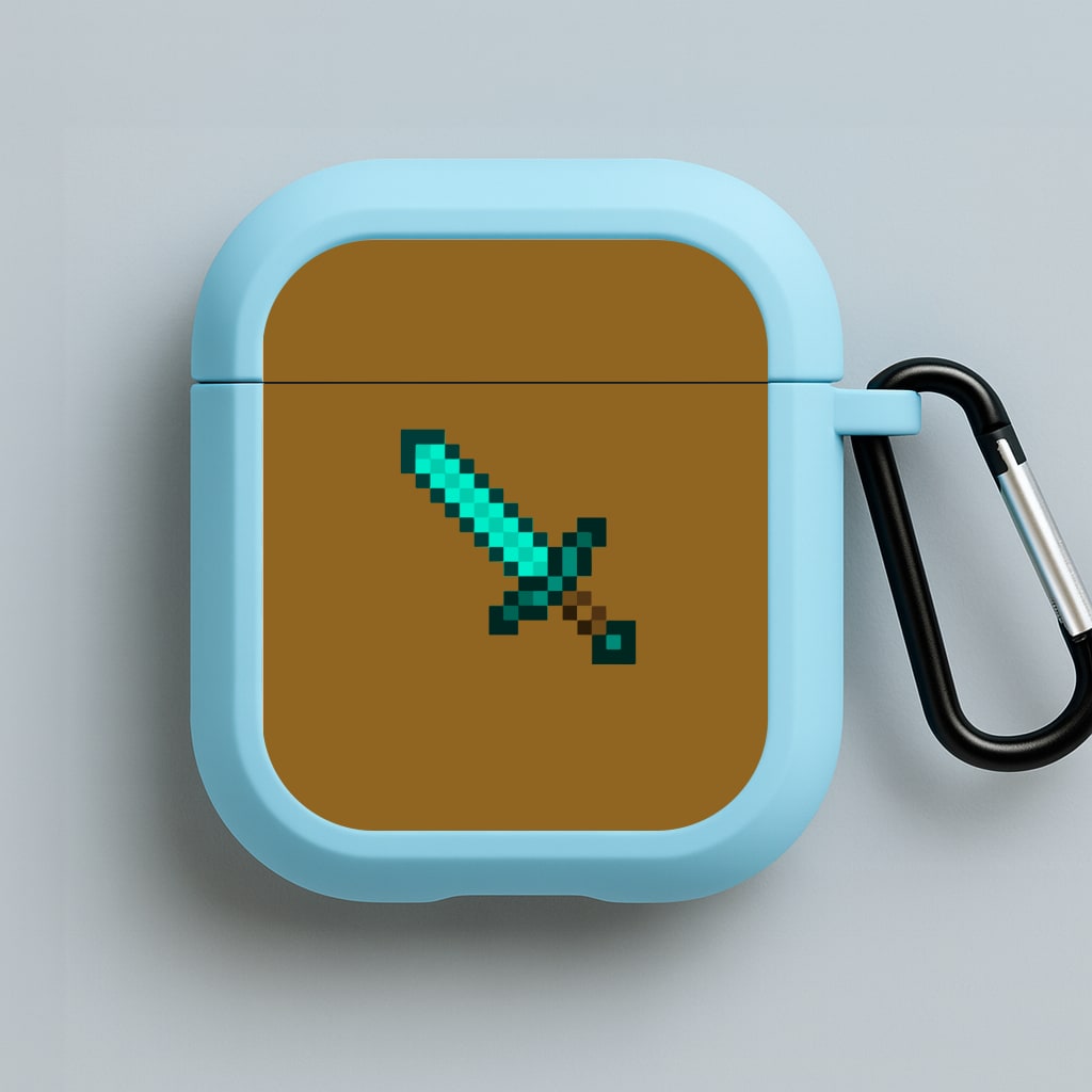 Diamond Sword - Mining Blue AirPods Case