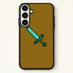 Diamond Sword - Mining Phone Case for Galaxy S26 Plus