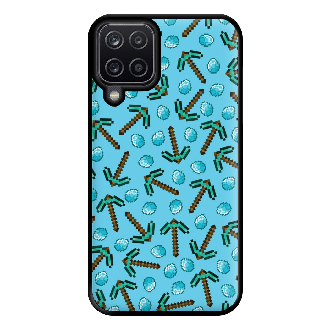 Diamond Axe Pattern Phone Case for Galaxy A12