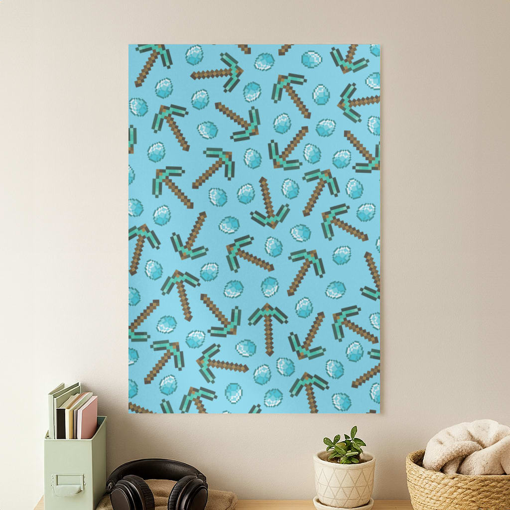 Diamond Axe Pattern Poster