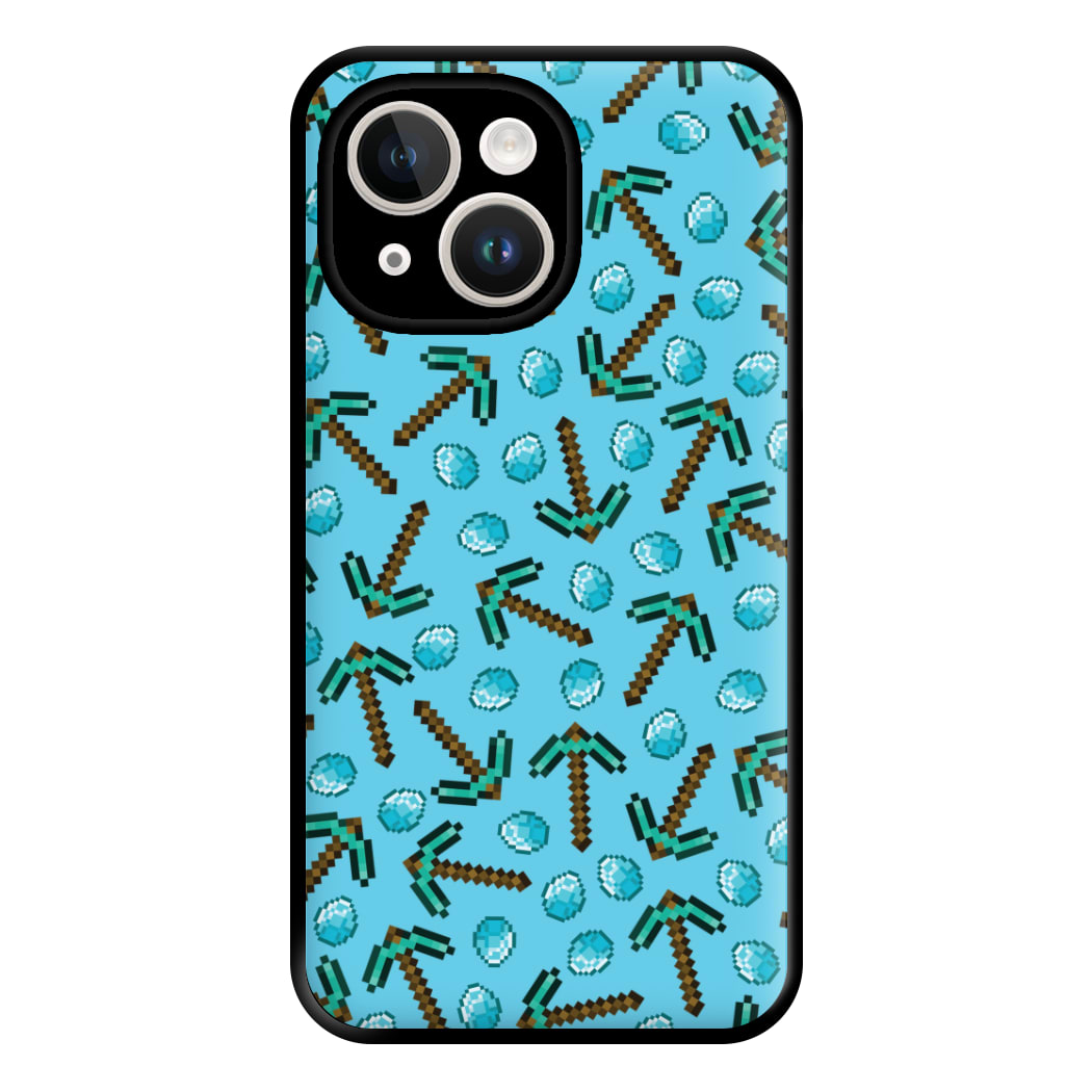 Diamond Axe Pattern Phone Case for iPhone 14 Plus