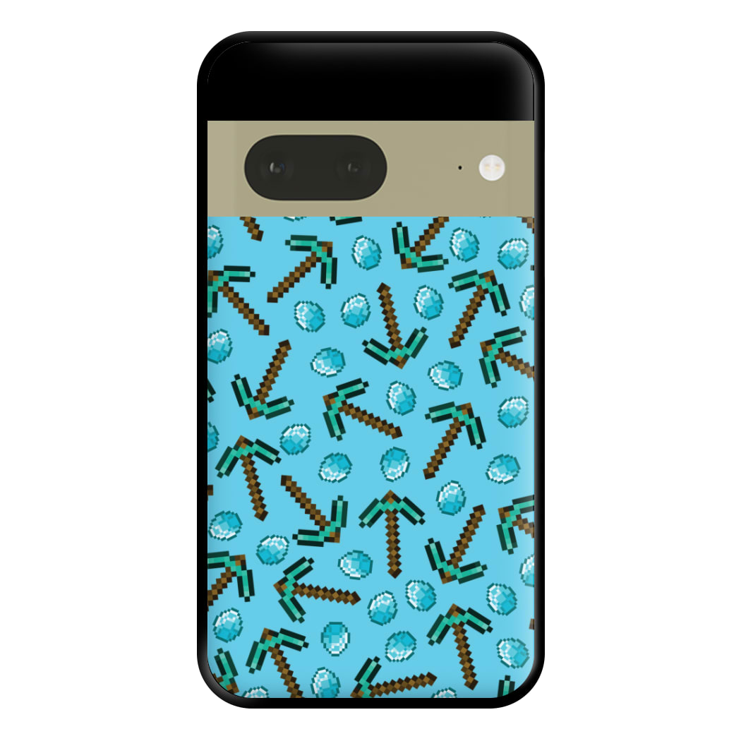 Diamond Axe Pattern Phone Case for Google Pixel 7a