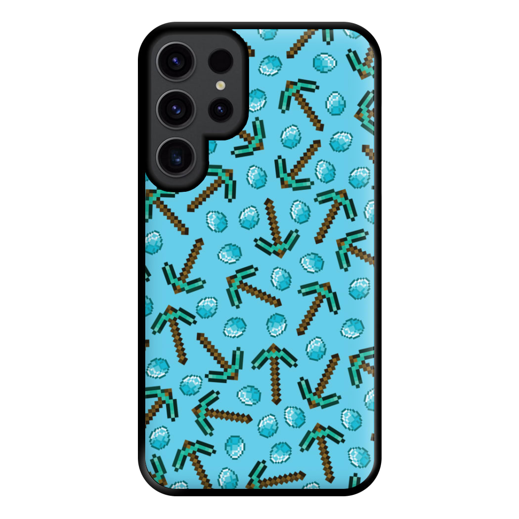 Diamond Axe Pattern Phone Case for Galaxy S23 Ultra