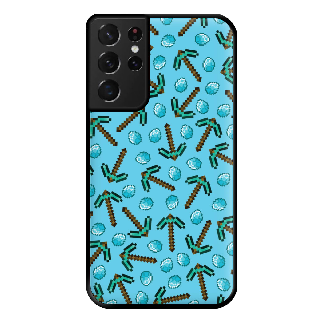 Diamond Axe Pattern Phone Case for Galaxy S21 Ultra