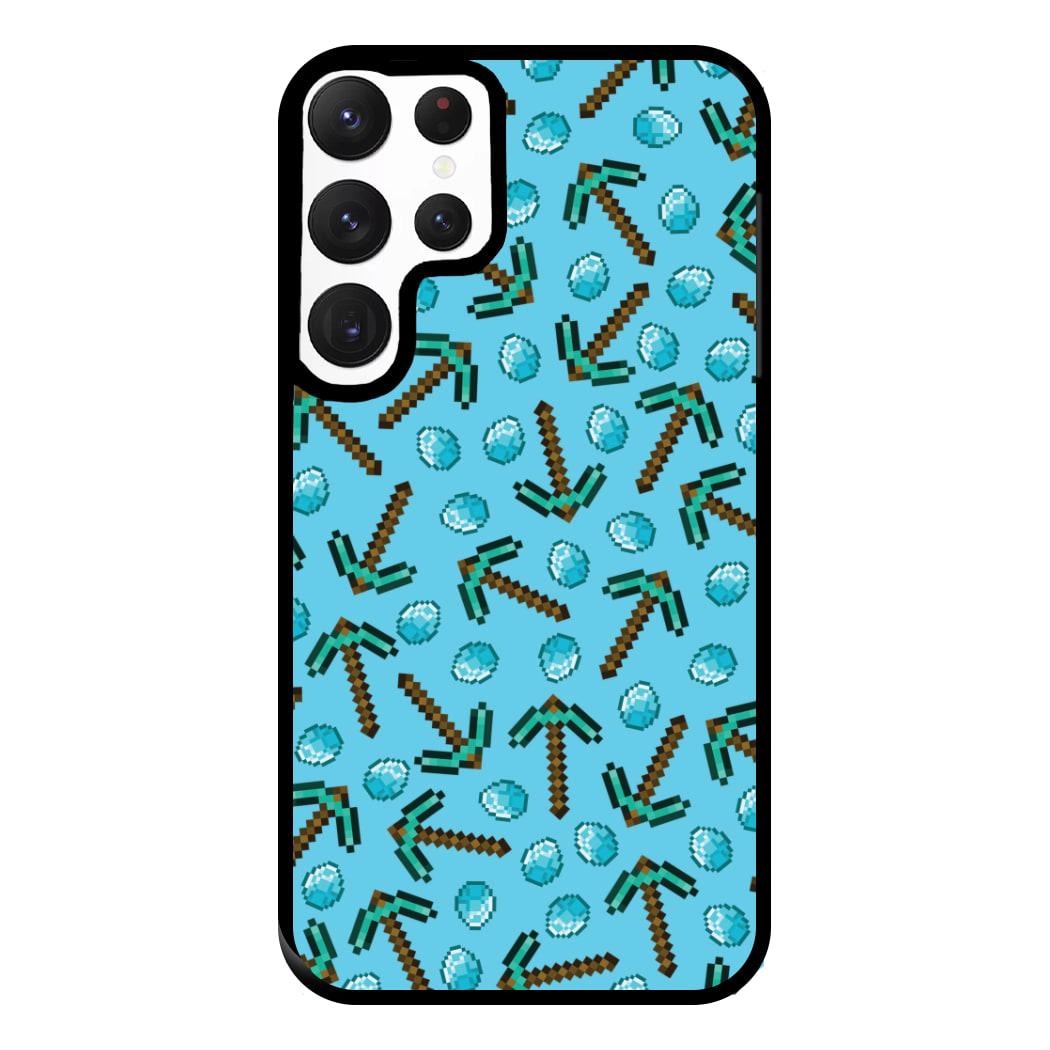 Diamond Axe Pattern Phone Case for Galaxy S22 Ultra