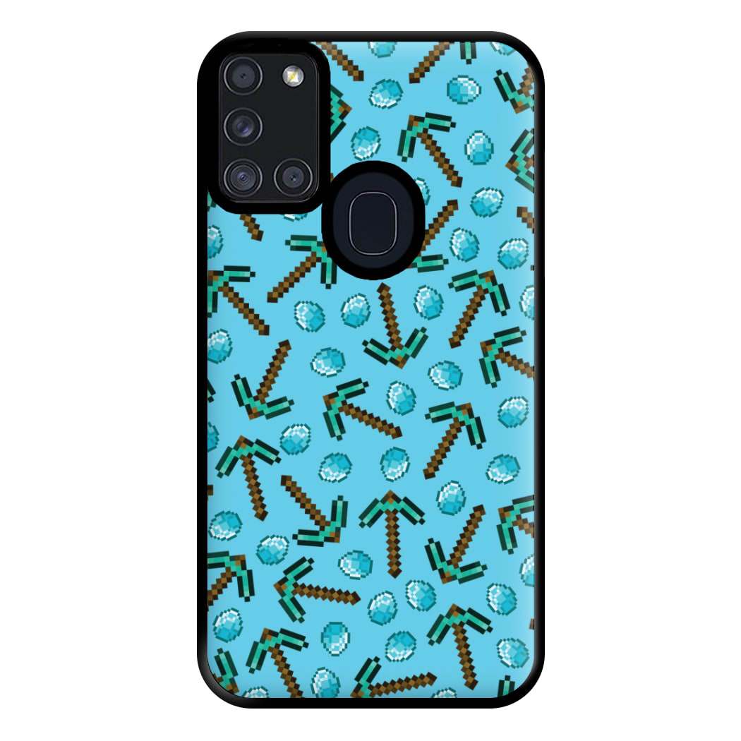 Diamond Axe Pattern Phone Case for Galaxy A21s