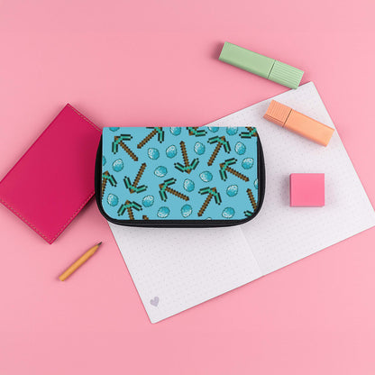 Diamond Axe Pattern Pencil Case