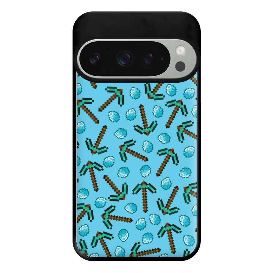 Diamond Axe Pattern Phone Case for Google Pixel 9 Pro XL