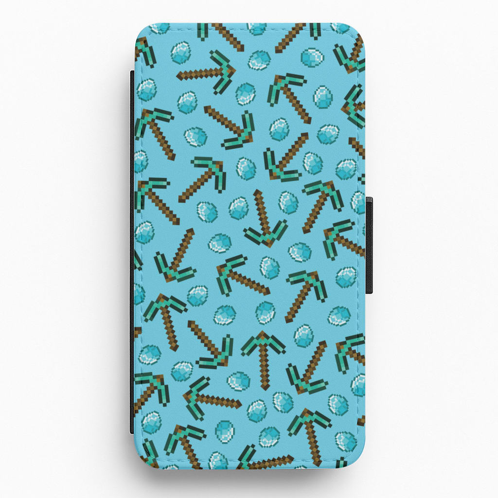 Diamond Axe Pattern Flip / Wallet Phone Case