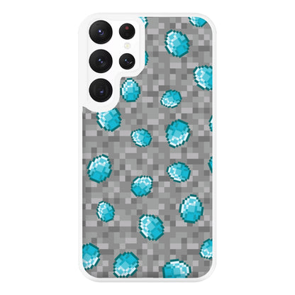 Diamond Pattern Phone Case for Galaxy S22 Ultra