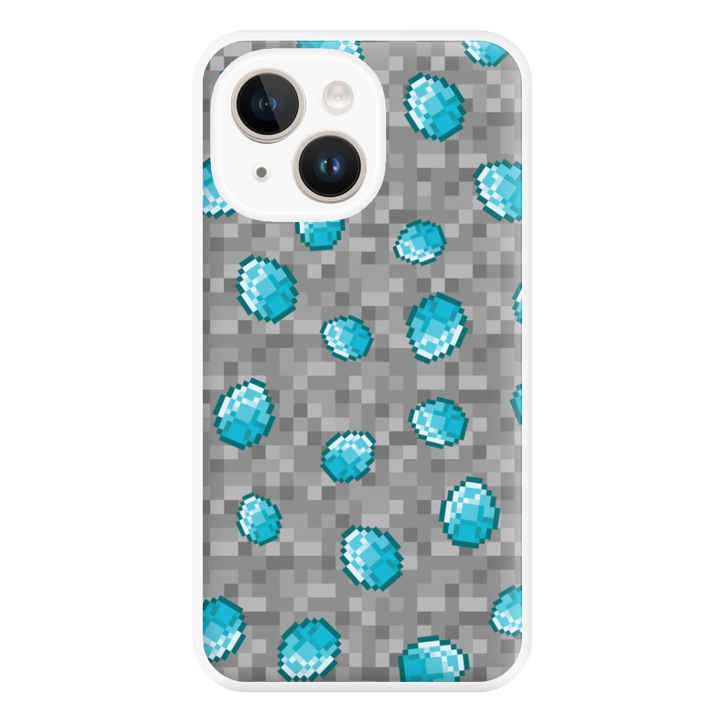 Diamond Pattern Phone Case for iPhone 14 Plus