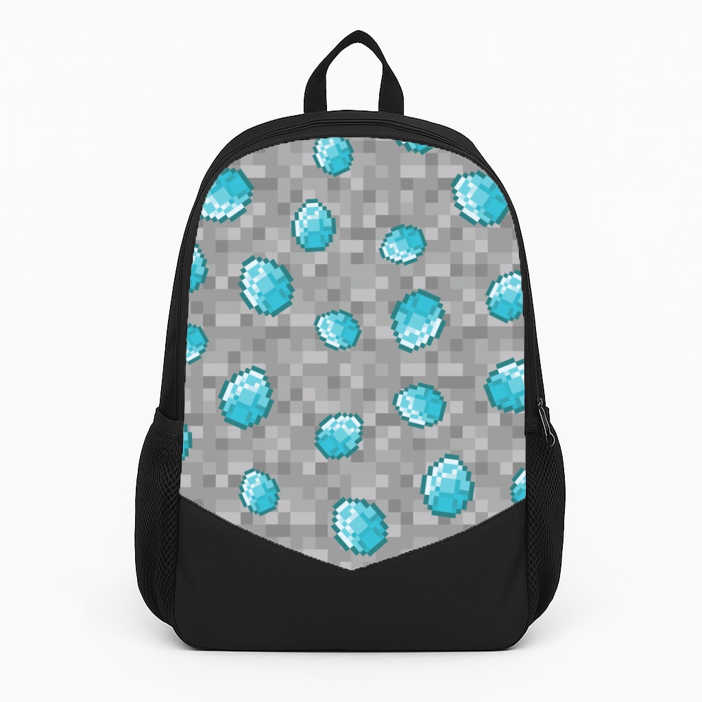 Diamond Pattern Backpack