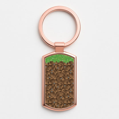 Dirt Block Rose Gold Keyring