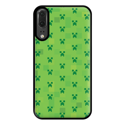 Creeper Pattern Green Phone Case for Huawei P20