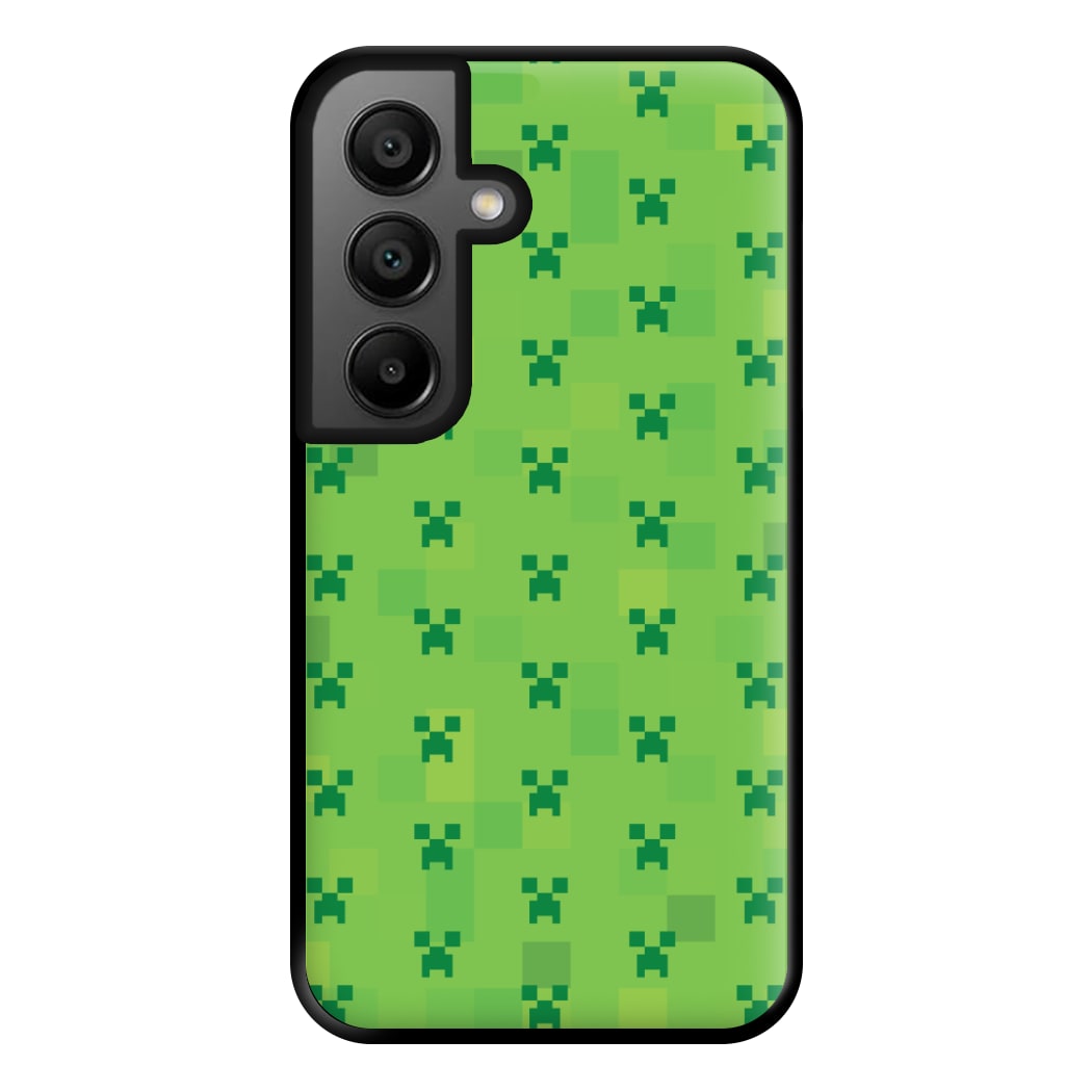 Creeper Pattern Green Phone Case for Google Pixel 8