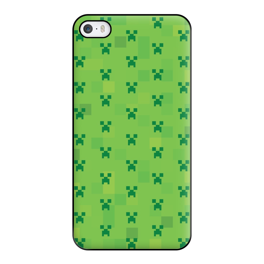 Creeper Pattern Green Phone Case for iPhone 5 / 5s / SE 2016