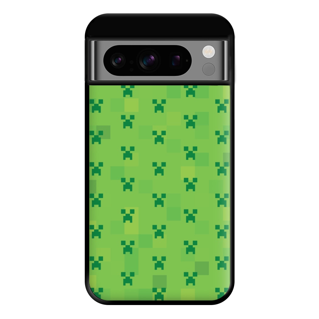 Creeper Pattern Green Phone Case for Google Pixel 8 Pro