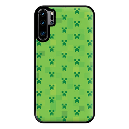 Creeper Pattern Green Phone Case for Huawei P30 Pro