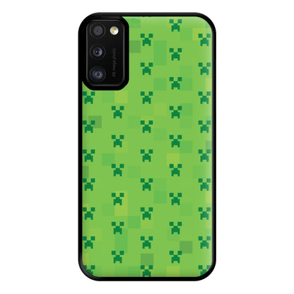 Creeper Pattern Green Phone Case for Galaxy A41