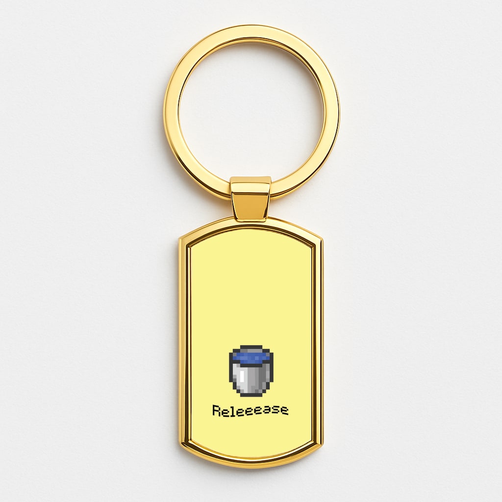 Release Gold Keyring