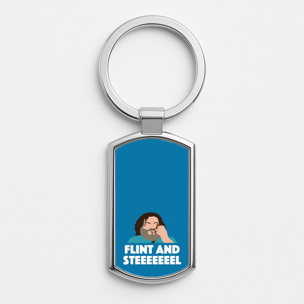 Flint And Steel Silver Keyring
