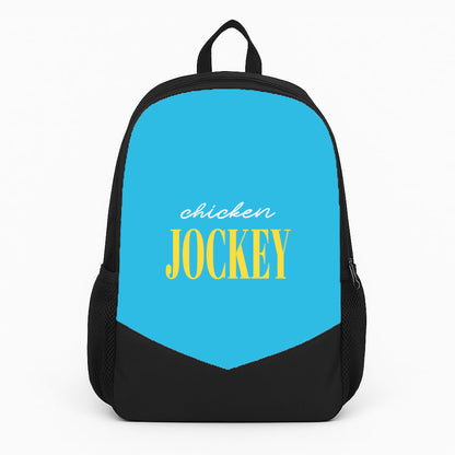 Chicken Jockey Blue Large Backpack
