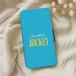 Chicken Jockey Blue Wallet Phone Case