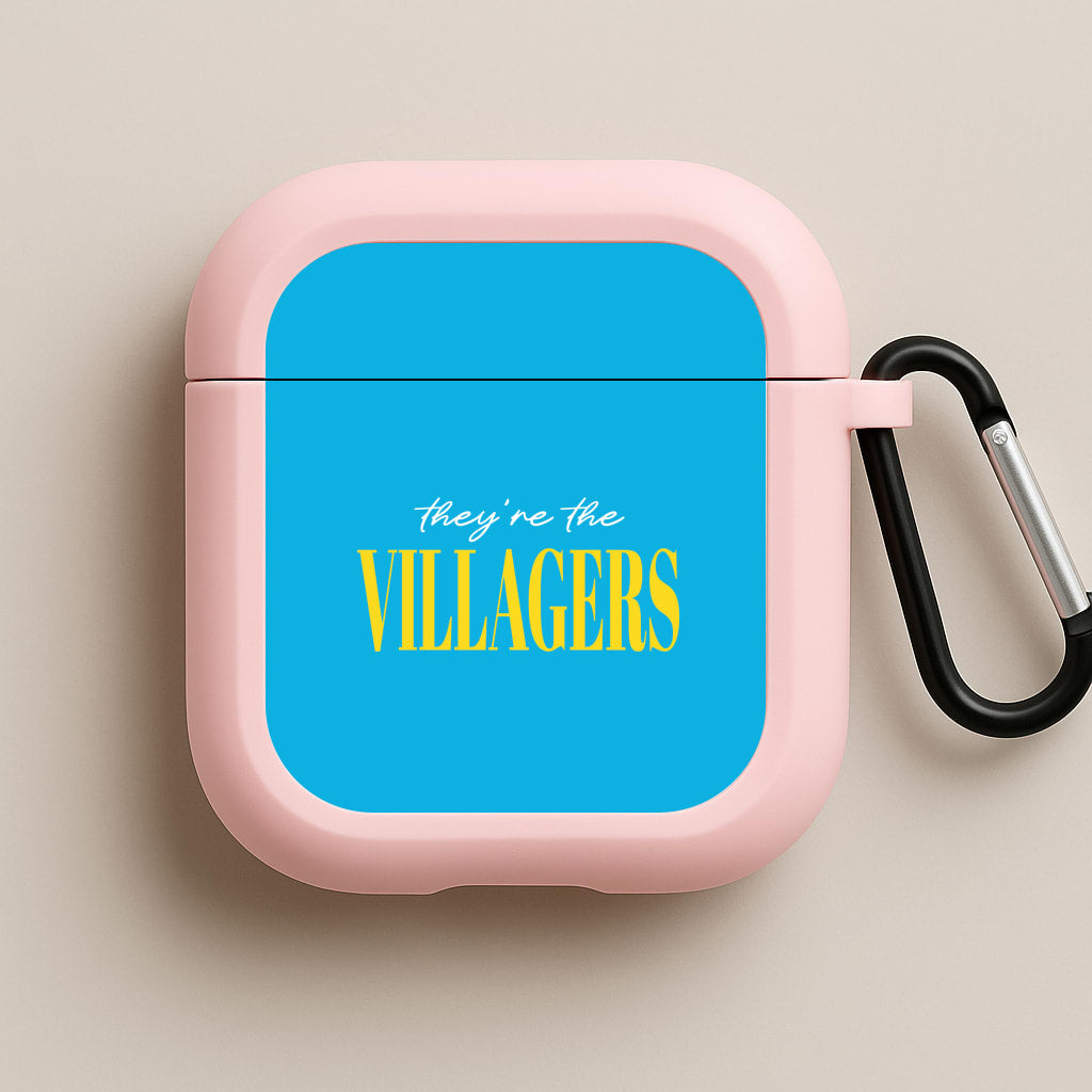 They're The Villagers Blue Pink AirPods Case